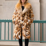 Manteau oversize mi-long femme en fausse fourrure luxueuse