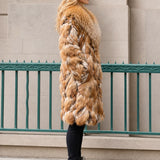 Manteau oversize mi-long femme en fausse fourrure luxueuse