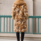 Manteau oversize mi-long femme en fausse fourrure luxueuse