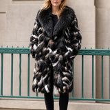 Manteau oversize mi-long femme en fausse fourrure luxueuse