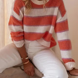 Julietta | Pull rose poudré Rayé
