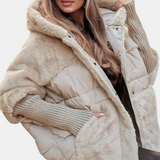 Gabriela | Doudoune oversize à capuche avec motif patchwork