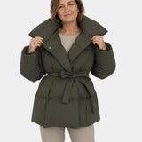 Alixène | Veste matelassée femme avec ceinture à la taille