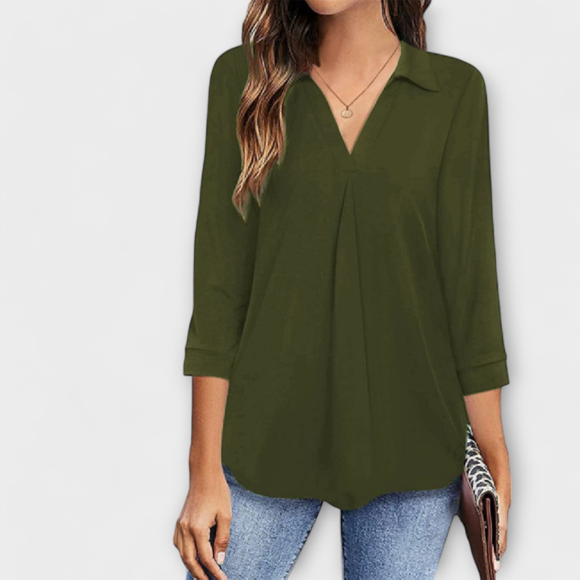 Jessica | Blouse Contemporain avec Col épuré