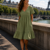 Alixandre | Robe élégante texturé midi