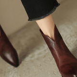 Lina | Bottes montantes élégantes à talon carré pour femme