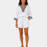 Garsende | Blouse légère et fluide courte et ensemble