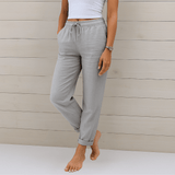 Sara | Pantalon haut de gamme en lin avec Confortable élastique Waistband