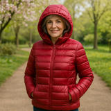 Aamu | Veste mi-saison, rouge profond