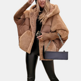 Gabriela | Doudoune oversize à capuche avec motif patchwork