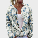 Patrícia | Gilet avec Automne motif fleuri