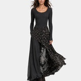 NKEM | Robe longue élégante à imprimé léopard