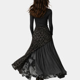 NKEM | Robe longue élégante à imprimé léopard