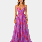 Giselle | Robe longue élégante à motif fleuri