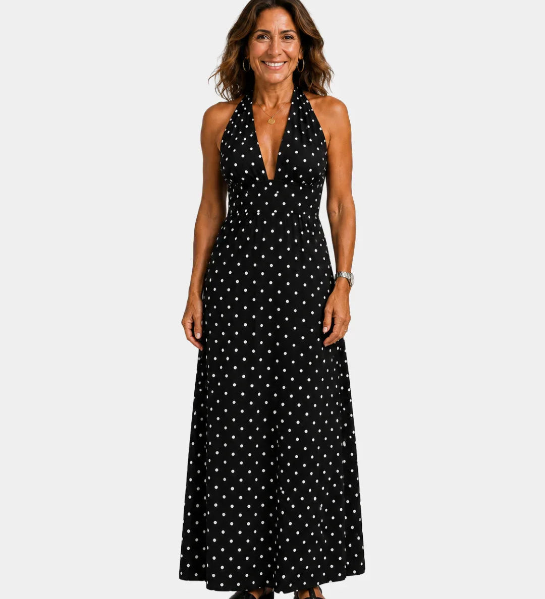 Lucerenne | Robe à imprimé pois
