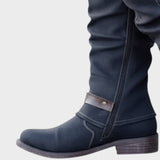 Gloria | Botte montante avec détails en résille tressée