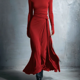 Renee | Robe longue élégante au drapé raffiné