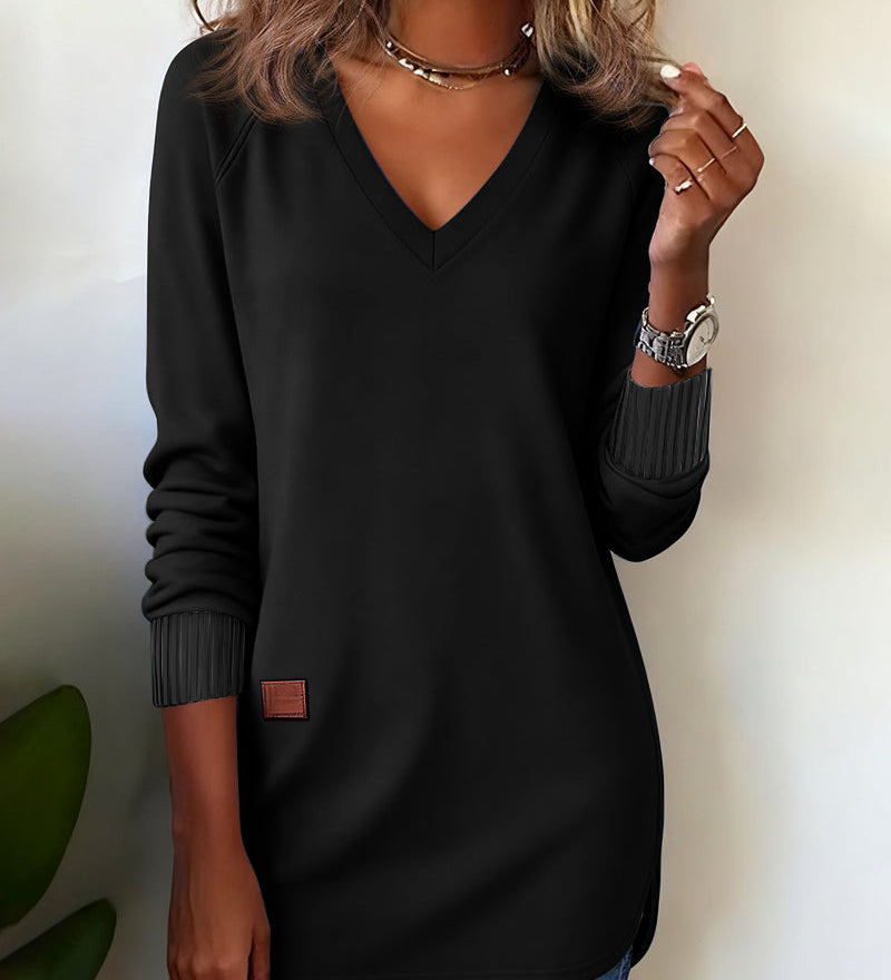 Pull chic à col en V