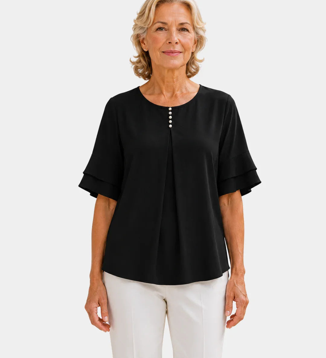 Hadelinde | Blouse sophistiquée Boutonné