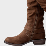 Gloria | Botte montante avec détails en résille tressée