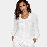 Madeleine | Blouse femme Rétro à imprimé fleuri