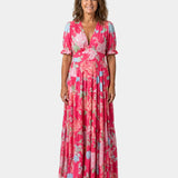 Césarie | Robe élégante fleuri maxi