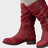 Gloria | Botte montante avec détails en résille tressée