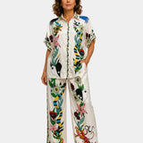 Anastaise | Chemise Finition satinée et Pantalon Ensemble