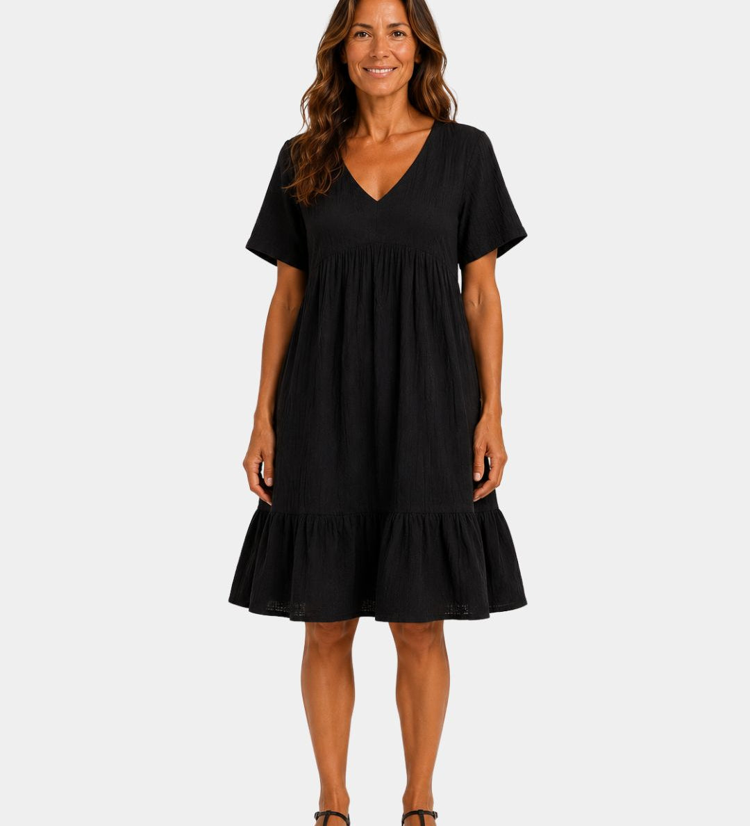 Alixandre | Robe élégante texturé midi