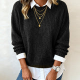 Pull À col patchwork