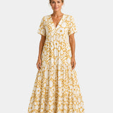 Achilde | Robe élégante fleuri maxi