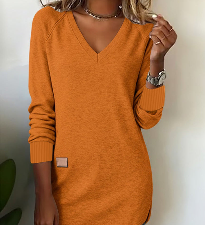 Pull chic à col en V