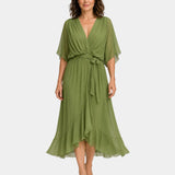 Carmen | Robe à col en V Mousseline