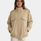Juléane | Blouson bomber chic à col montant