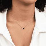 Fleur | Collier vert émeraude avec doré-plaqué Finition