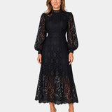 Yvette | Robe élégante dentelle midi