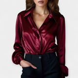 Tuva | Chemise À col en satin