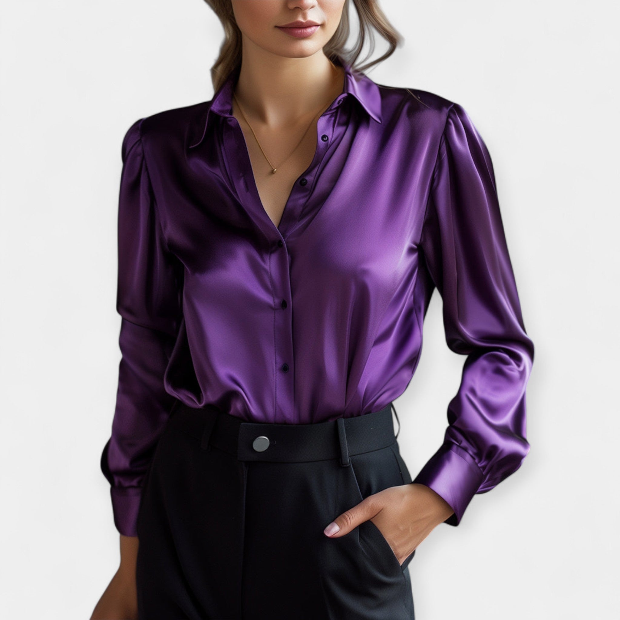 Tuva | Chemise À col en satin