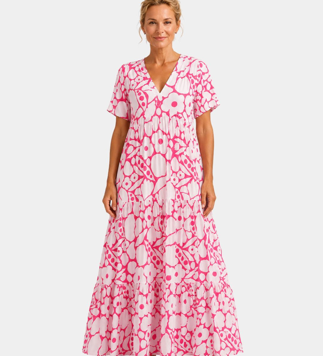 Achilde | Robe élégante fleuri maxi