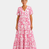 Achilde | Robe élégante fleuri maxi