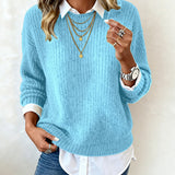 Pull À col patchwork