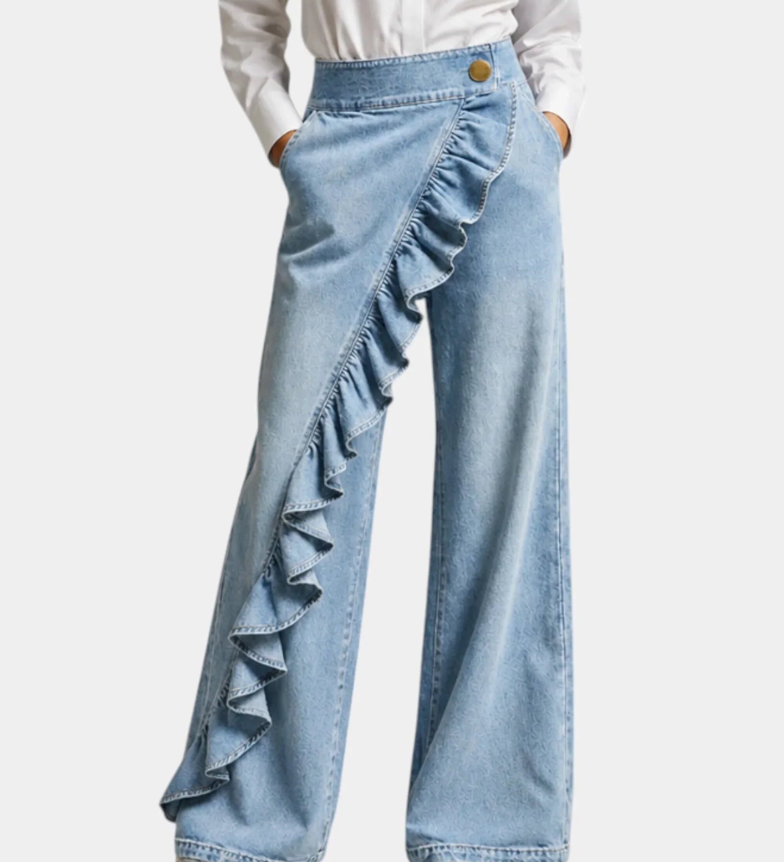 Aïssata | Pantalon fluide Volant