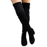 Alexandra | Bottes cuissardes chic à talon moyen