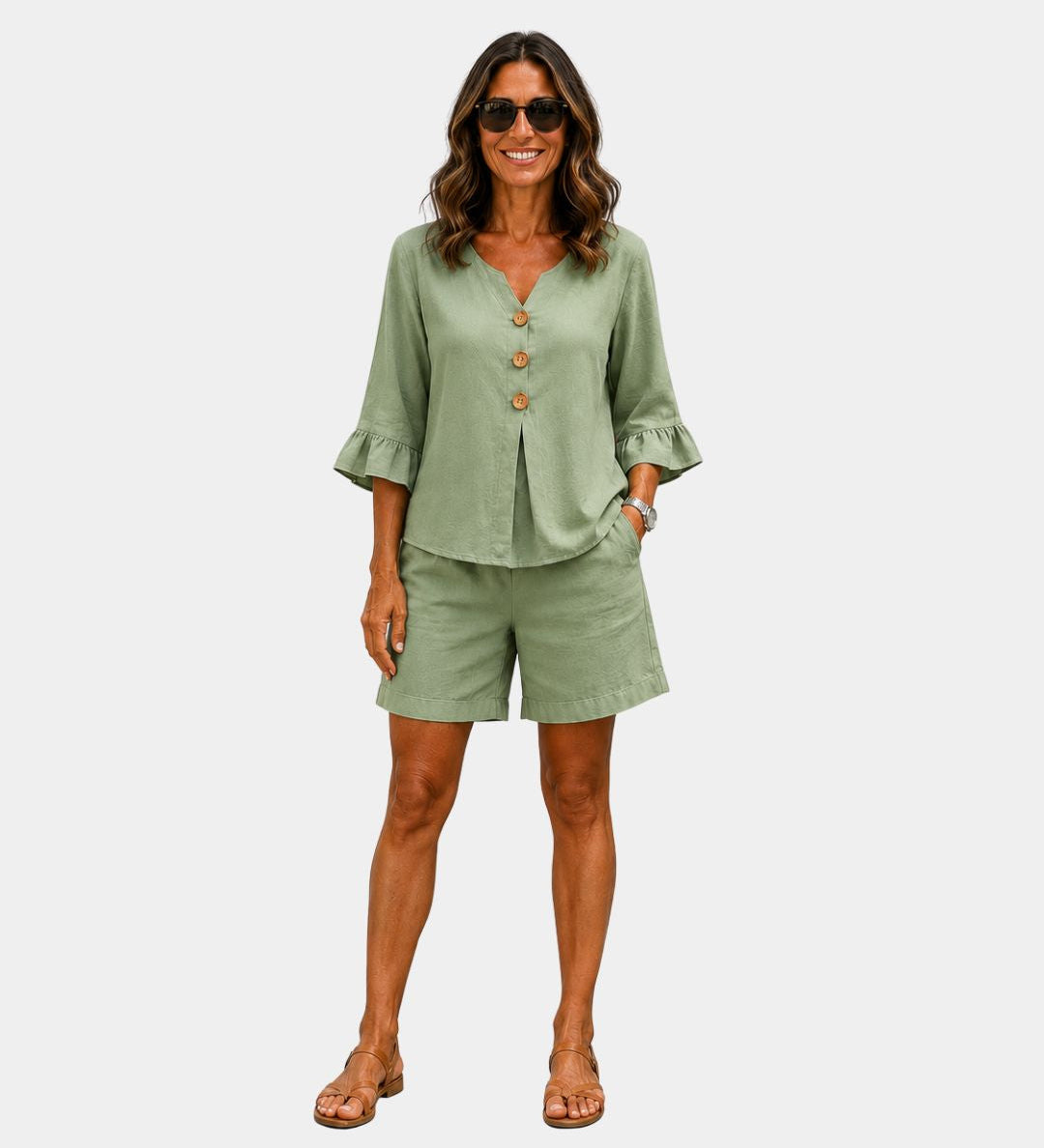 Auberte | Blouse et court Ensemble