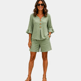 Auberte | Blouse et court Ensemble
