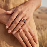 Berthe | Bague vert pierre