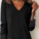 Pull chic à col en V