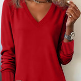 Pull chic à col en V