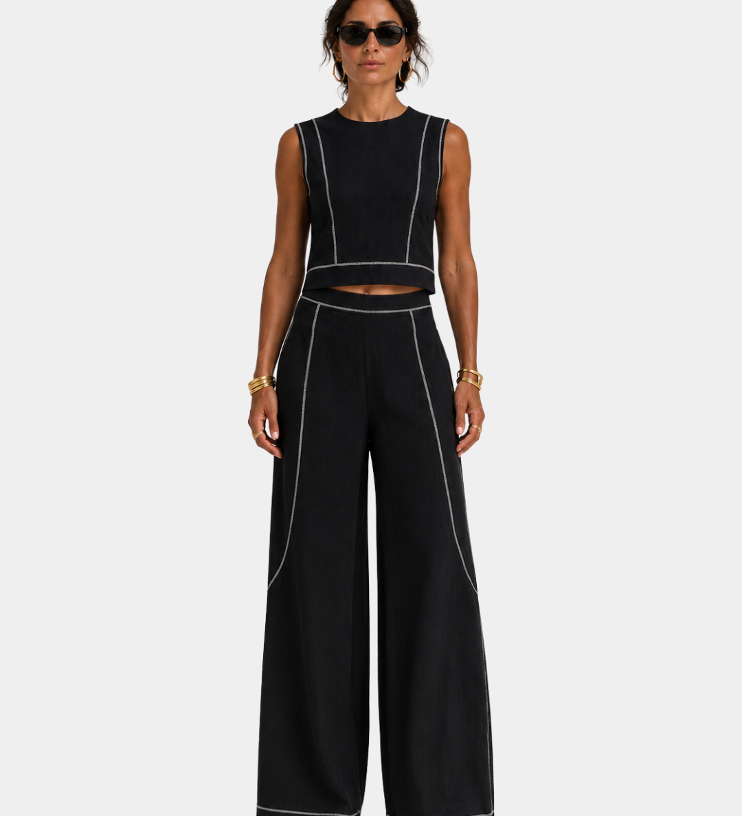 Aymone | Pantalon Contemporain et blouse Ensemble