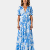Césarie | Robe élégante fleuri maxi